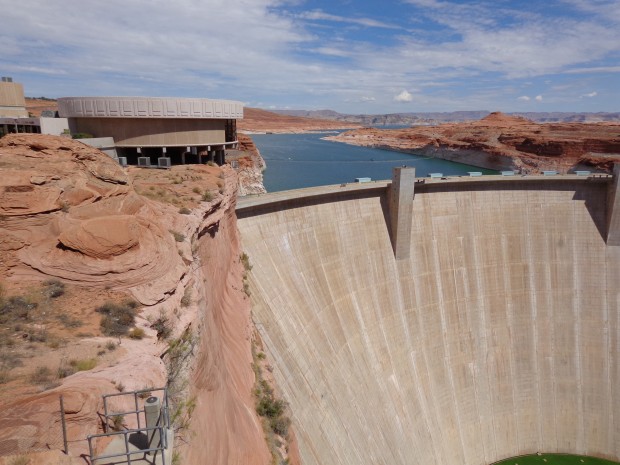 South to Lake Powell and the "damned dam." 